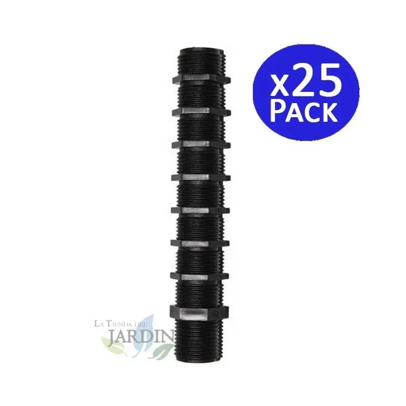 Pack 25 Bobinas de riego recortable 3/4''x3/4'' 15 cm para colocación de aspersores Entrega Rápida