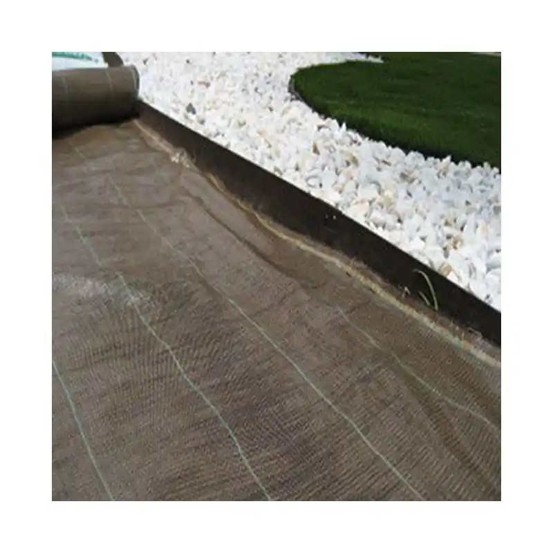 Precio Rebajado Malla Antihierbas marrón 2 x 100 m, 105 gr/m2, Malla geotextil Permeable al Agua Transpirable. Protección contra Malas Hierbas