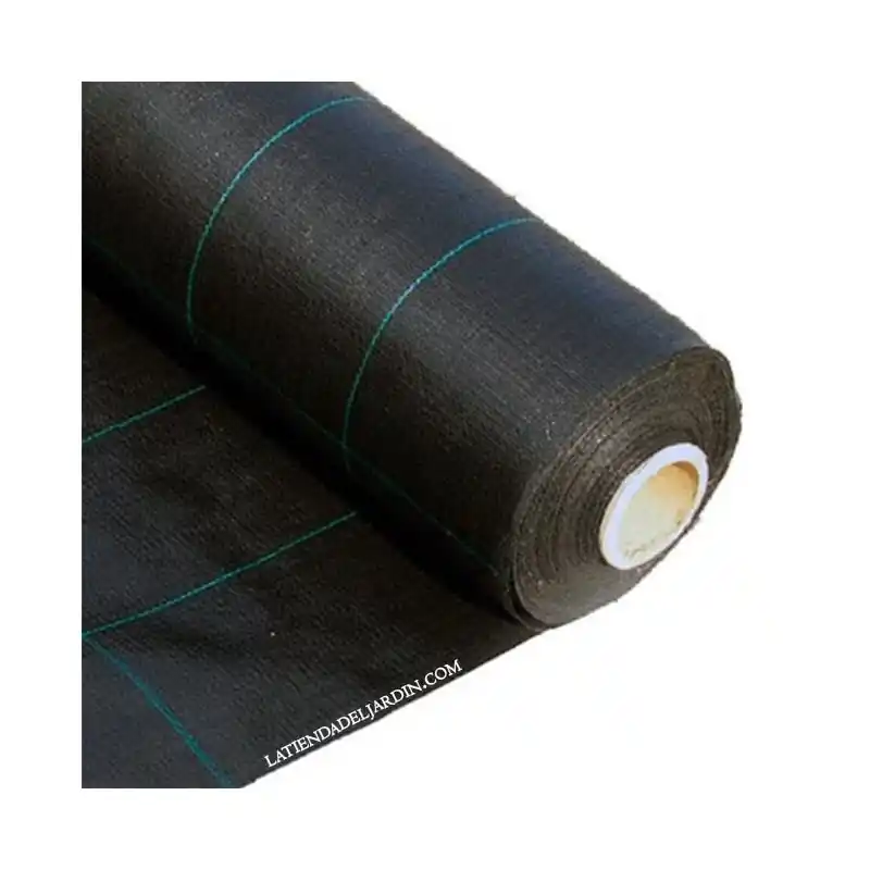Malla Antihierbas negra 1 x 100 m, 130 gr/m2, Malla geotextil Permeable al Agua Transpirable. Protección contra Malas Hierbas Mejor Calidad
