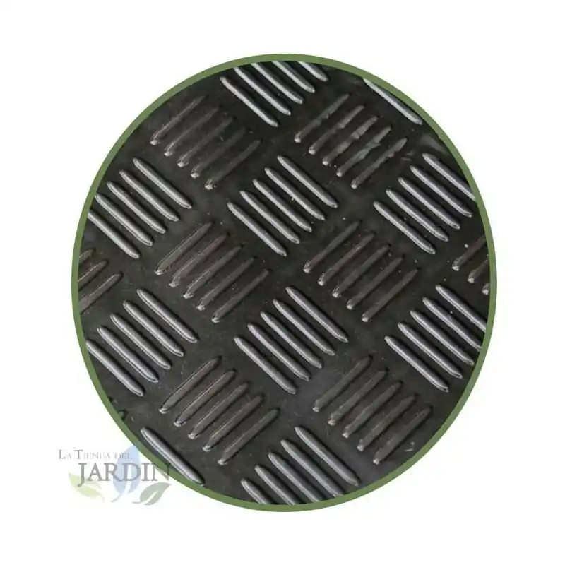 Venta Final Pavimento de caucho Checker 3mm, 1,4 x 10 m, suelo antideslizante para alto tránsito