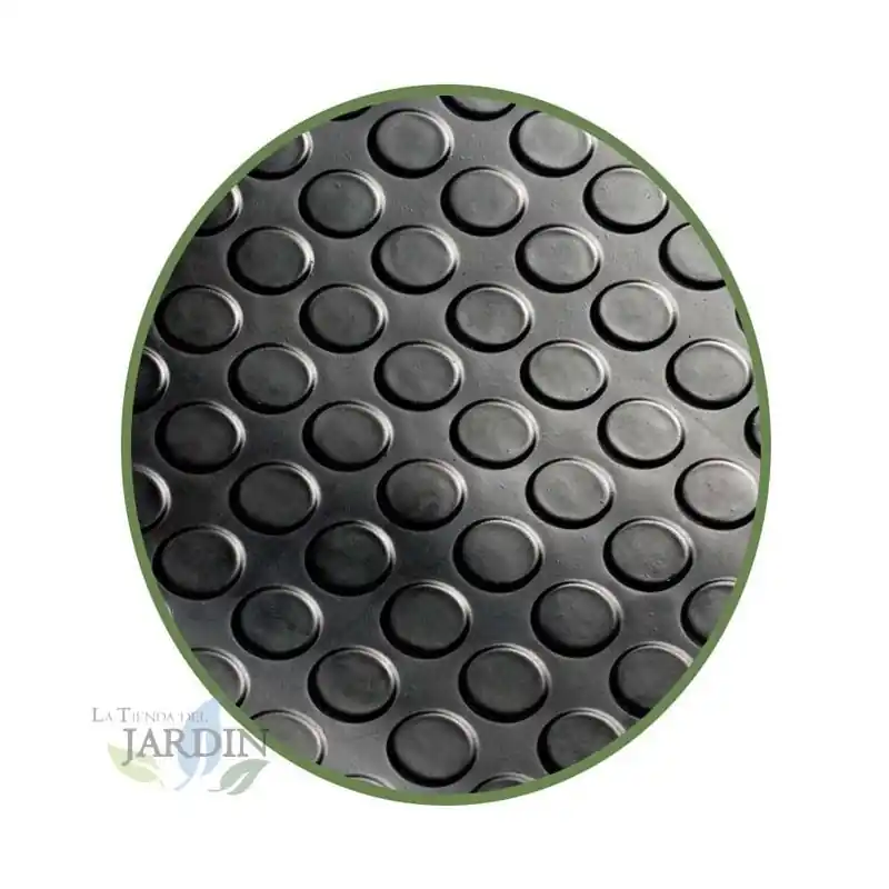Imprescindible (Must-Have) Pavimento de caucho círculos 3mm, 1 x 2 m, suelo antideslizante para alto tránsito