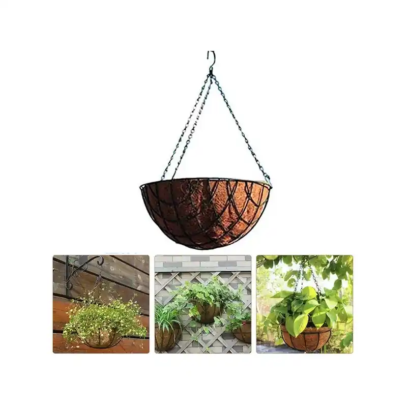 Macetero Coco Colgante, Macetas colgantes 35 cm, Cesto Jardinera colgante, Plantas suspendidas Edición Limitada
