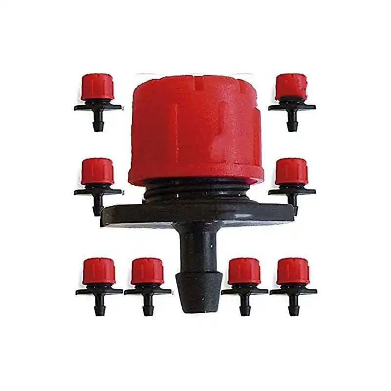 Nuevo Modelo Pack 200 Gotero Regulable para Riego de 0 a 70 Litros | Gotero Rojo Ajustable | Goteros para Riego por goteo