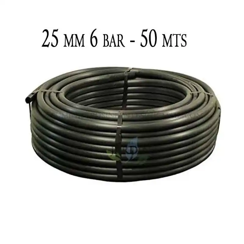 Tuberia Polietileno 25mm | Tuberia Agricola 25mm 6 bar 50 metros | Tuberia Riego 25mm | Manguera de riego 25 mm Mejor Calidad