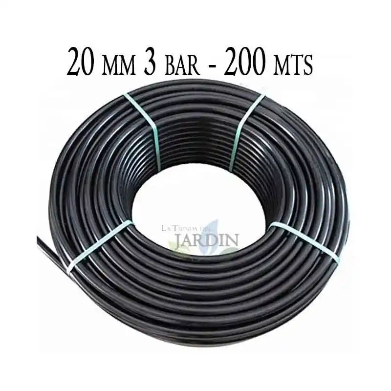 Tuberia Polietileno 20mm | Tuberia Agricola 20mm 3 bar 200 metros | Tuberia Riego 20mm | Manguera de riego 20 mm Marca Reconocida