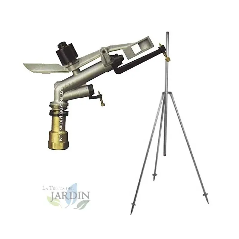 Alta Calidad Kit aspersor Ibis agrícola 1'' circular 360º 13-23 m, presión 1,5-5 Bar, incluye trípode metálico