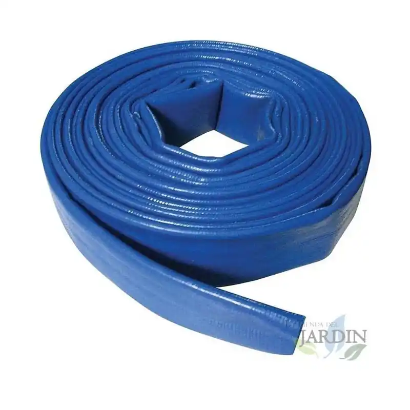 Venta Final Manguera Plana para Descarga de Agua 25mm 5 metros | Manguera PVC Azul para Bombas de Agua y Piscina | Manguera Layflat 25 mm