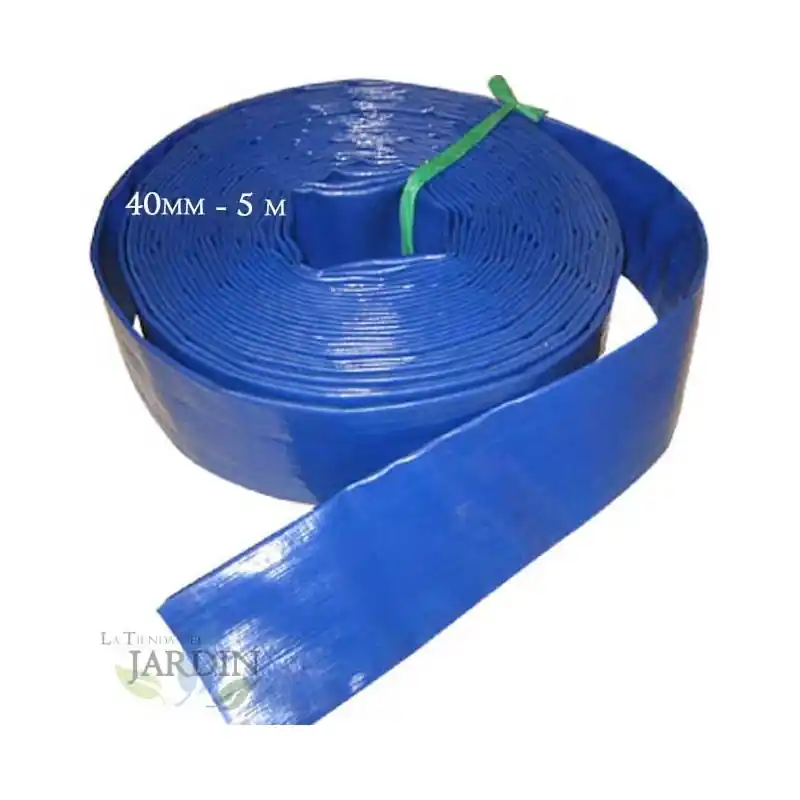 Liquidación Manguera Plana para Descarga de Agua 32mm 5 metros | Manguera PVC Azul para Bombas de Agua y Piscina | Manguera Layflat 32 mm