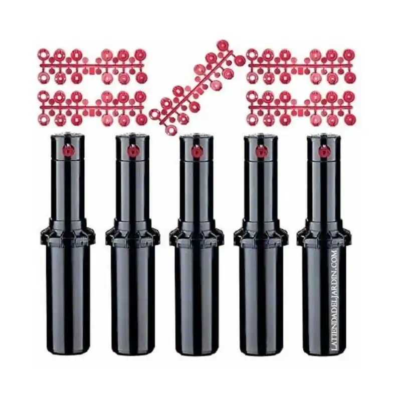 Mejor Precio Pack 5 Aspersor de riego Hunter PGP-ADJ 3/4'' | Alcance 6,4-15,8 m | Aspersor ajustable profesional