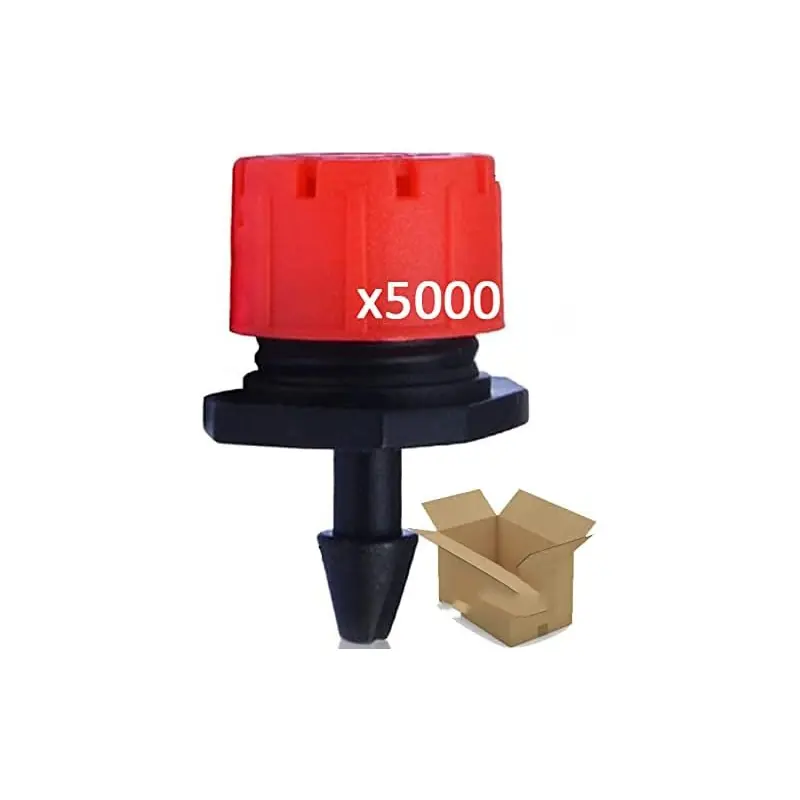 Marca Reconocida Pack 5000 Gotero Regulable para Riego de 0 a 70 Litros | Gotero Rojo Ajustable | Goteros para Riego por goteo