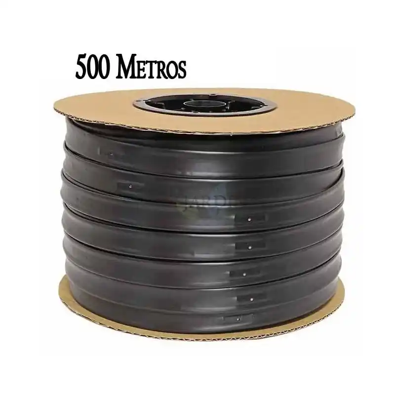 Cinta plana Riego por Goteo 16mm, Tubo riego por goteo cada 30 cm, 500 metros, Tuberia plana agricola de caudal 1,16 litros/hora Profesional