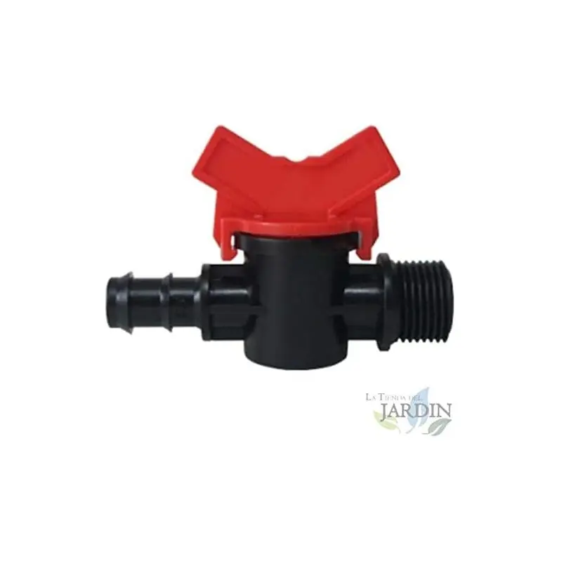 Llave 16mm Riego | Llave goteo 16 mm x 3/4'' | Llave de paso Riego 16 mm | Valvula tuberia riego por goteo 16mm Precio Bajo