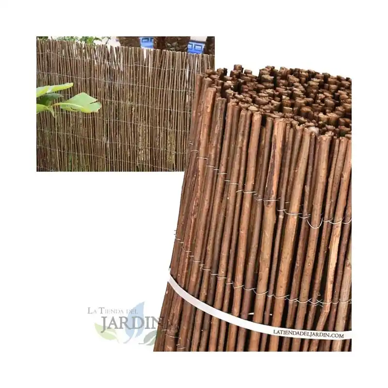 Precio De Fábrica Valla de Mimbre Gruesa 1x3 metros | Cañizo Jardin natural | Cerramiento de Mimbre 85% Ocultación | Valla Decorativa