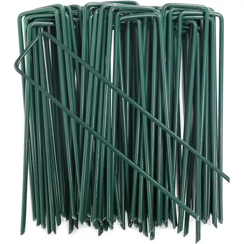50 Grapas para Jardin, Cesped Artificial, Estacas de Fijacion para Mallas, Clavo Metal Galvanizado Oferta