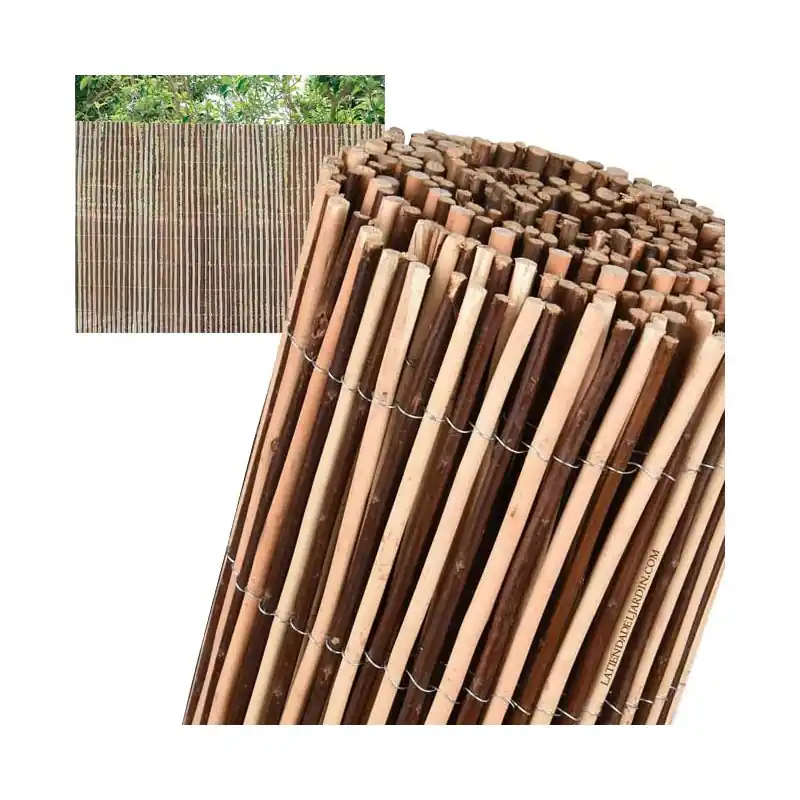 Precio Reducido Valla de Mimbre Bicolor 2x3 metros | Cañizo Jardin natural | Cerramiento de Mimbre 85% Ocultación | Valla Decorativa