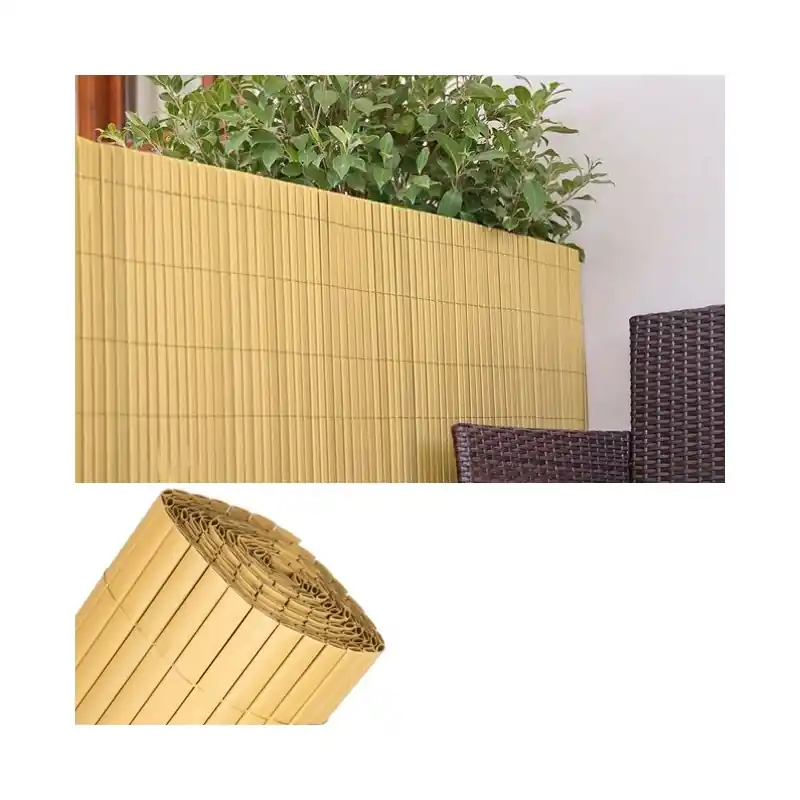 Pago Seguro Cañizo PVC Beige | Cañizo Ocultacion PVC Doble Cara 2 x 3 metros | Valla Privacidad Pantalla PVC | Valla Decoracion Exterior UV