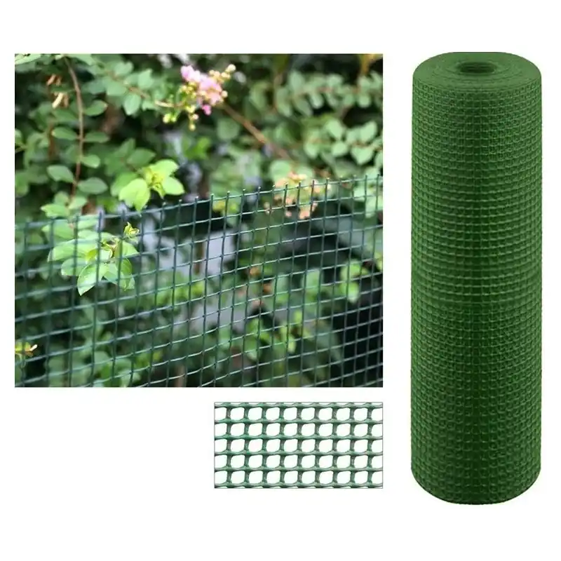 Red de Plástico para Balcones y Terrazas 1 x 25 m | Malla de Plastico verde | Cuadros 0,50 cm | Malla Plastica Cuadrada Súper Precio