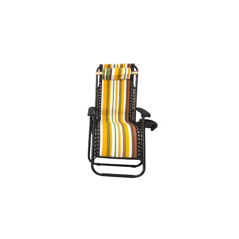 Tumbona Plegable para Jardin y Playa, Color Rayado Amarillo Pedido Al Por Mayor