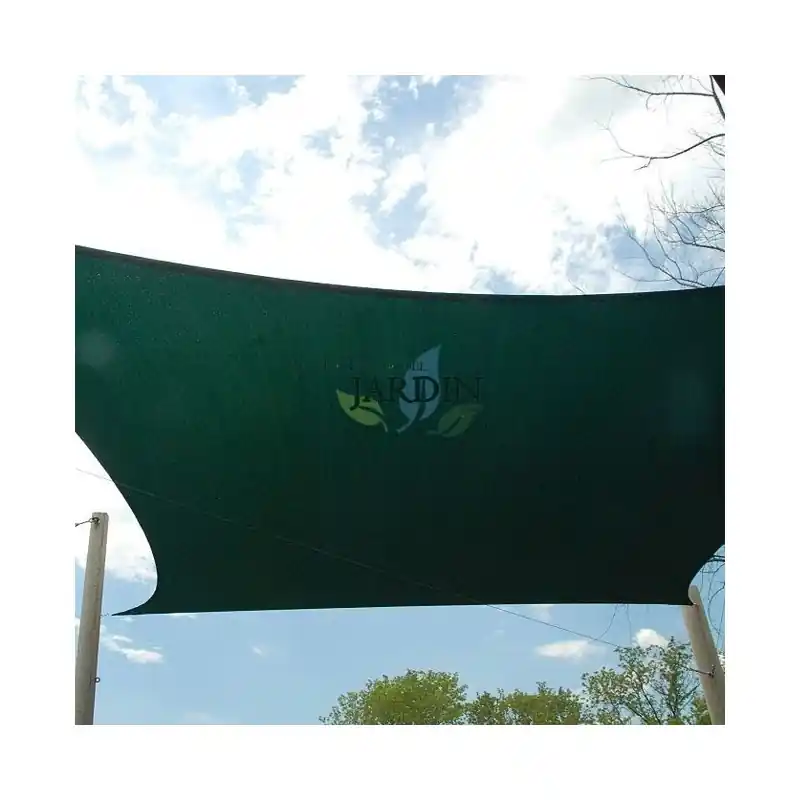 Tendencia Toldo vela cuadrado verde 3,6 x 3,6 metros, 150 gr/m2 UV para jardin con cuerdas