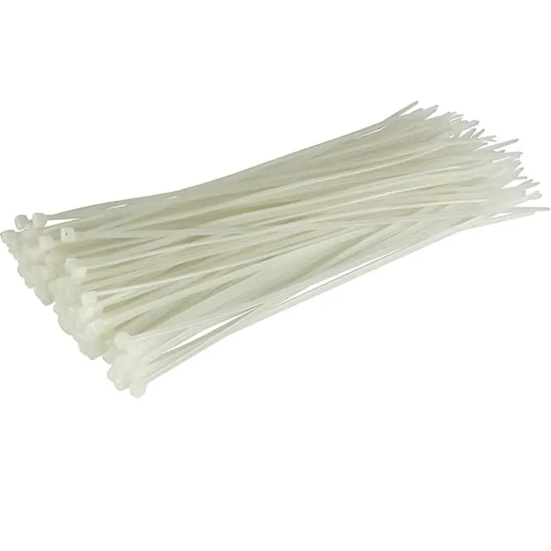Promoción Exclusiva Pack 50 Bridas plastico blancas Nailon 3,6 x 300 mm | Brida blanca para Mallas de Jardin, Fontaneria, Electricidad