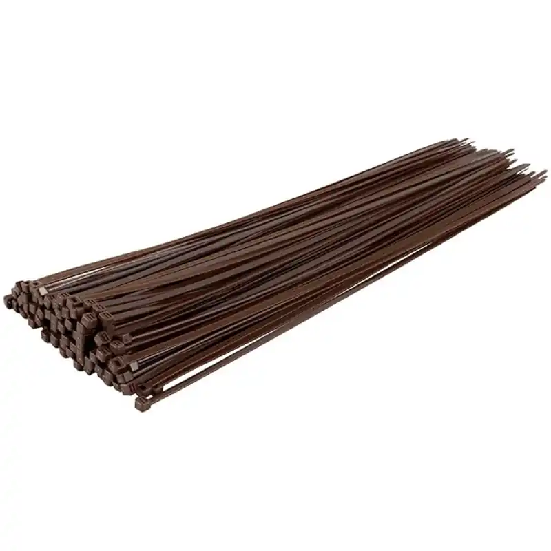 Pack 50 Bridas plastico marrones Nailon 3,6 x 300 mm | Brida marron Multiusos para Jardin Fontaneria Electricidad Envío Inmediato