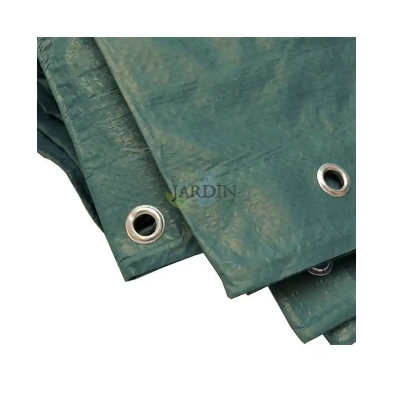 Toldo reforzado verde 1,9 x 2,9 metros 80 gr/m2 con ojales Bestseller
