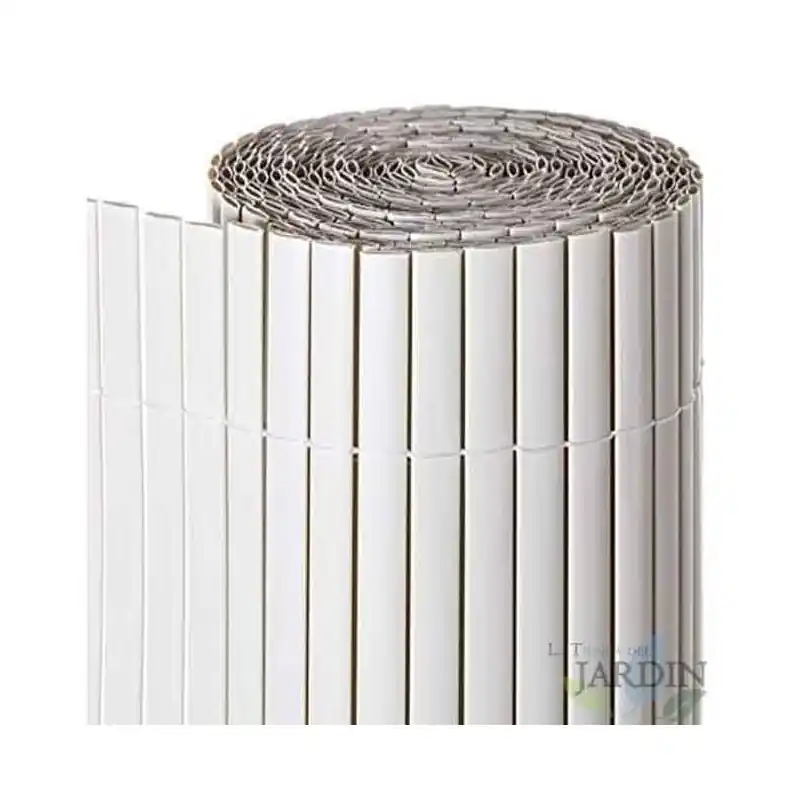 Cañizo PVC Blanco | Cañizo Ocultacion PVC Doble Cara 1,2 x 3 metros | Valla Privacidad Pantalla PVC | Valla Decoracion Exterior Ordena Ya