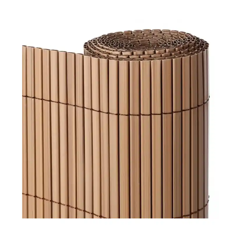 Cañizo PVC Marrón | Cañizo Ocultacion PVC Doble Cara 2 x 3 metros | Valla Privacidad Pantalla PVC | Valla Decoracion Exterior Oferta Limitada
