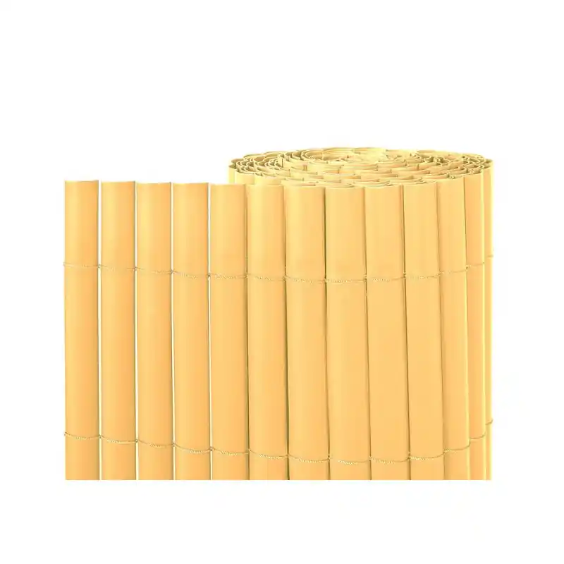 Exclusivo Cañizo PVC Natural | Cañizo Ocultación PVC Simple cara 2x5 metros | Valla Privacidad Pantalla PVC | Valla Decoración Exterior UV