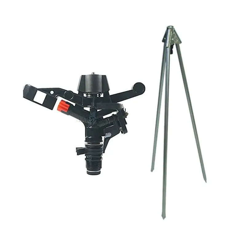 Aspersor de riego Agricola 3/4'' | Aspersores de riego cesped 13 a 18 m con Tripode | Aspersor jardin Angulo Ajustable 0 a 360º Solo Hoy