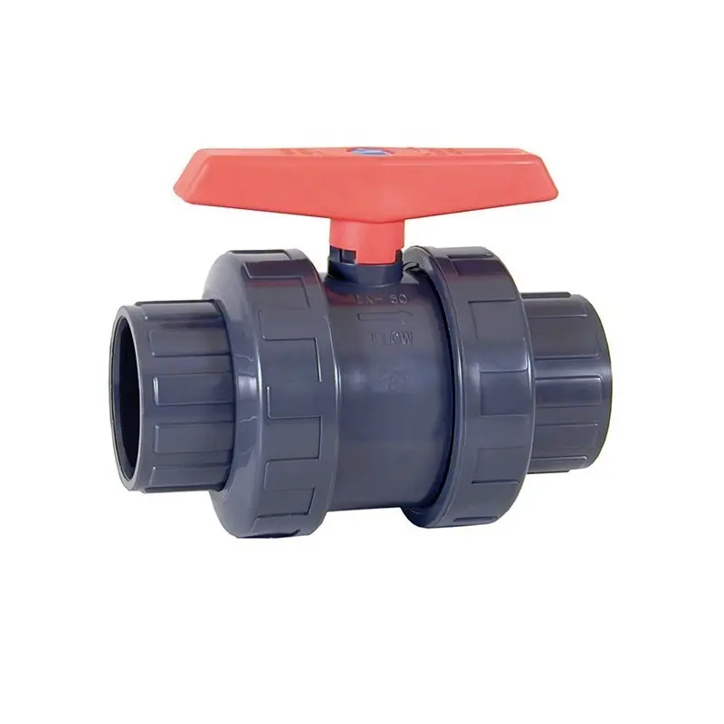 Moderno Válvula de bola encolar 90 mm para pegar PVC. Presión máxima 10 bar. Utilizado en tuberías de polietieno y PVC de 90mm 3"