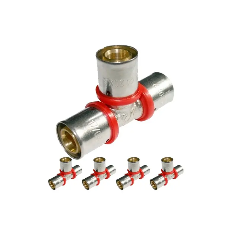 Pack 5 Te para Tubo multicapa 16 mm para uso con maquina prensadora Devolución Gratuita