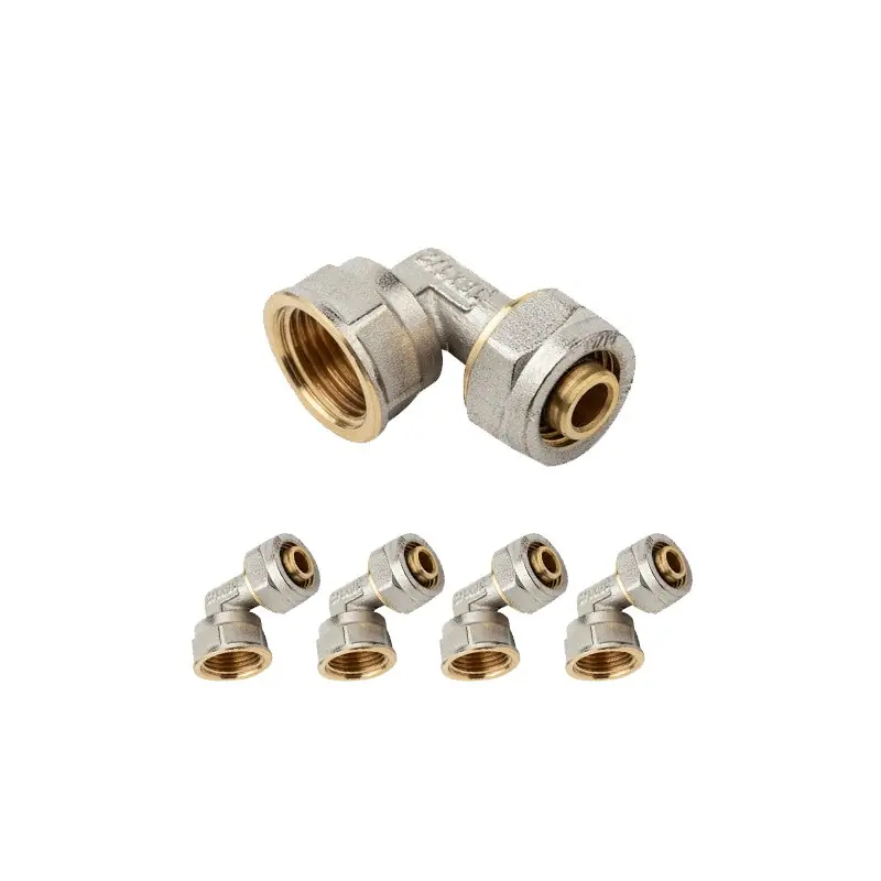 Precio Rebajado Pack 5 Codo 1'' hembra para Tubo multicapa de compresion 25 mm, sin necesidad de maquina prensadora