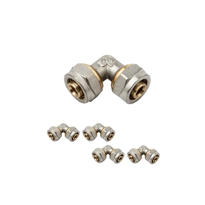 Pack 5 Codo para Tubo multicapa de compresion 20 mm, sin necesidad de maquina prensadora Pago Seguro