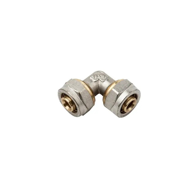 Precio Económico Codo para Tubo multicapa de compresion 16 mm, sin necesidad de maquina prensadora, gris