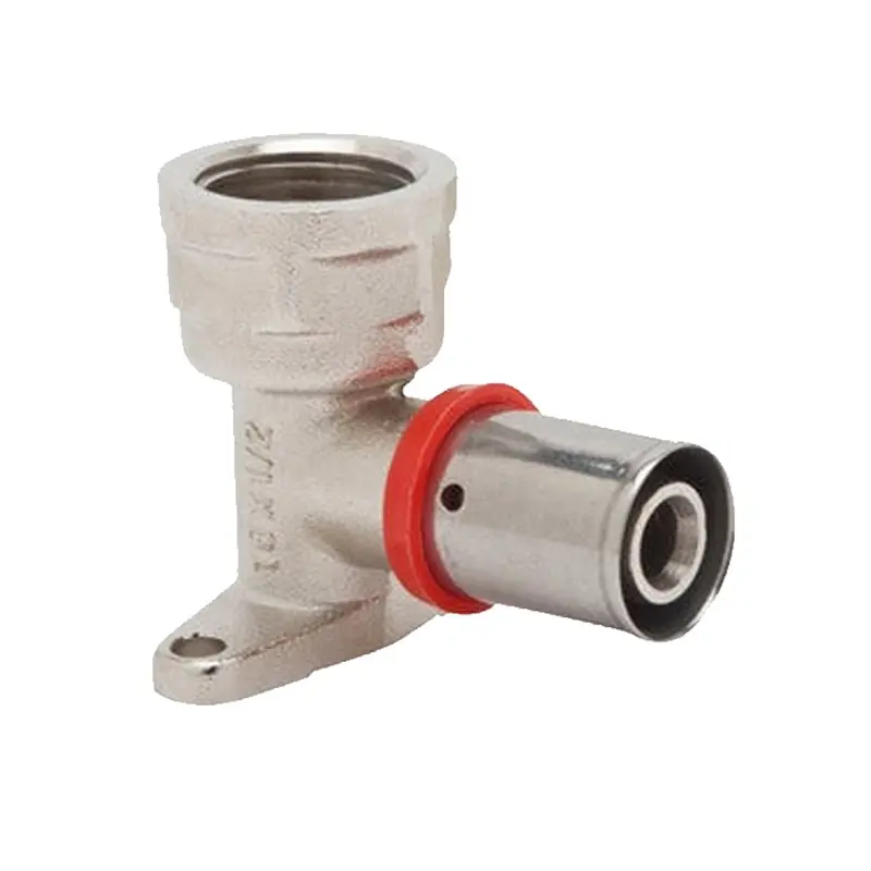 Ocasión Especial Codo hembra con soporte 3/4'' para Tubo multicapa 25 mm uso con maquina prensadora, gris