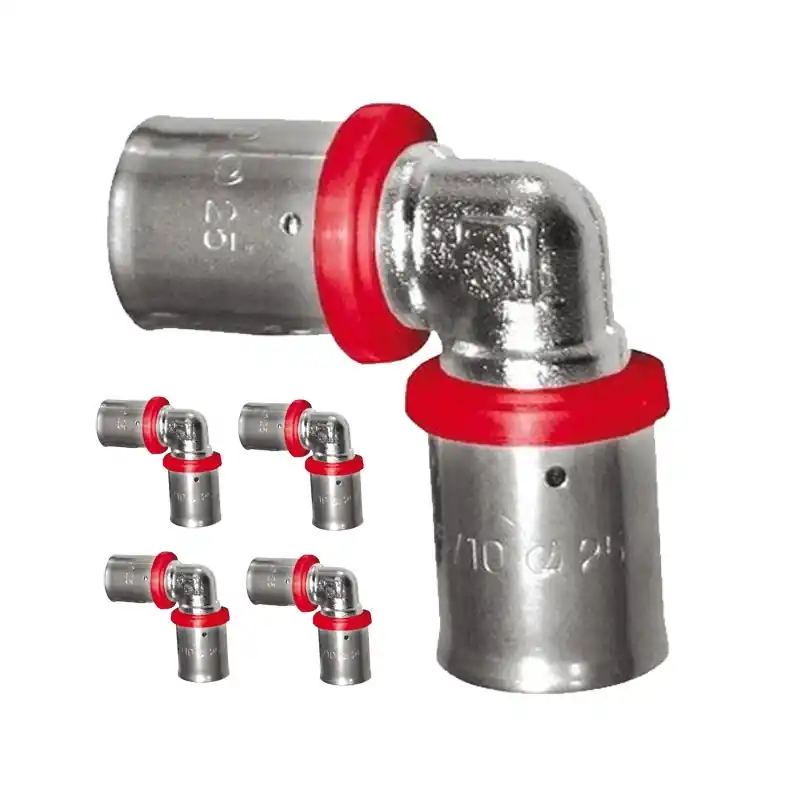 Pack 5 Codo para Tubo multicapa 25 mm, uso con maquina prensadora Gran Oferta
