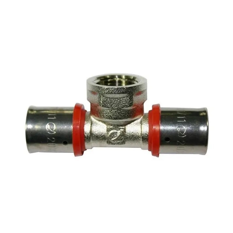 Te hembra 3/4'' para Tubo multicapa 20 mm, para uso con maquina prensadora, gris Profesional