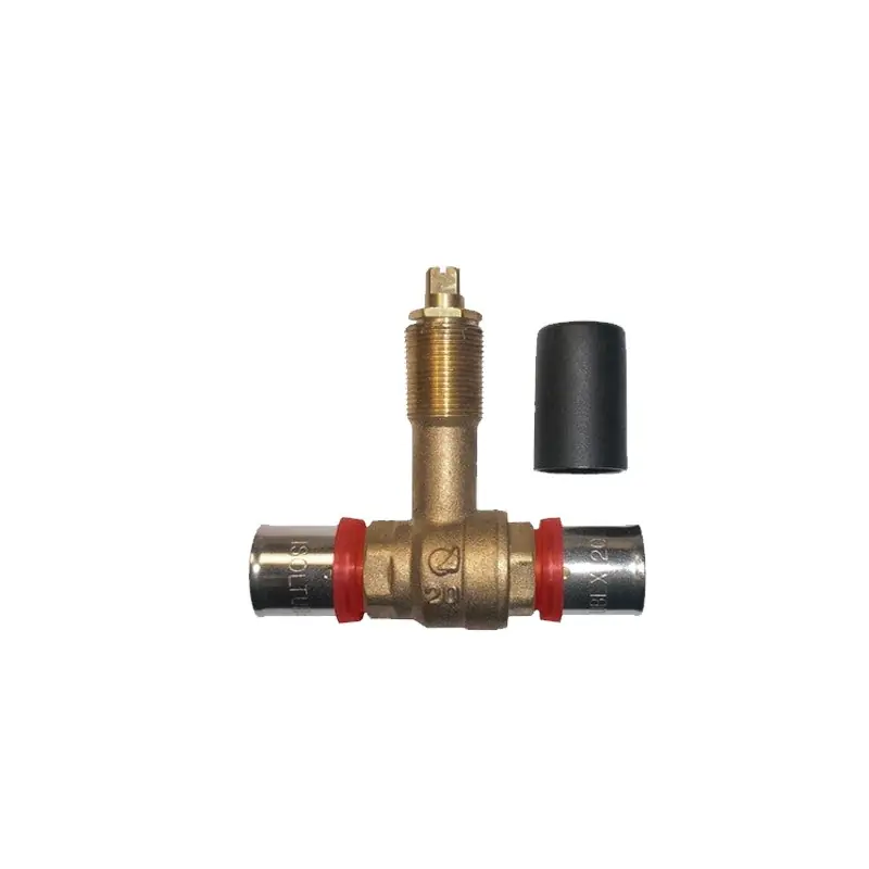 Valvula esfera para Tubo multicapa 16 mm, uso con maquina prensadora, gris Liquidación