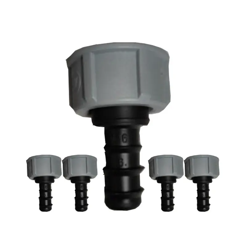 Artesanal Pack 5 Enlace rosca hembra riego por goteo 16mm x 3/4'', conector grifo a tubo 16mm