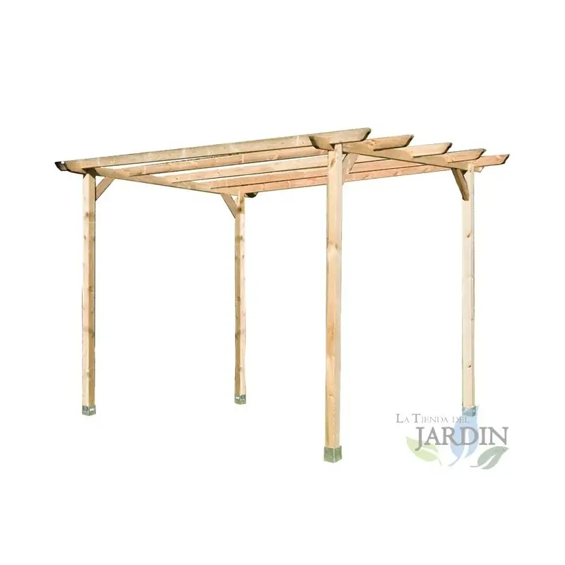 Imprescindible (Must-Have) Pérgola de Madera para Jardin y Porche, 360x360x360 cm