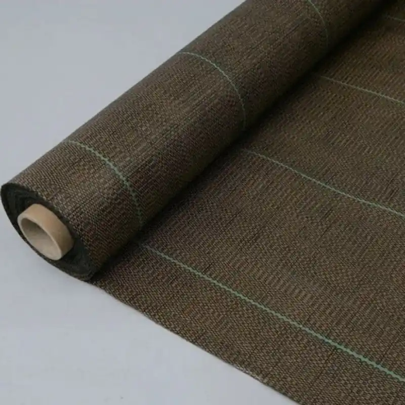 Oferta Limitada Malla Antihierbas marrón 2 x 100 m, 130 gr/m2, Malla geotextil Permeable al Agua Transpirable. Protección contra Malas Hierbas
