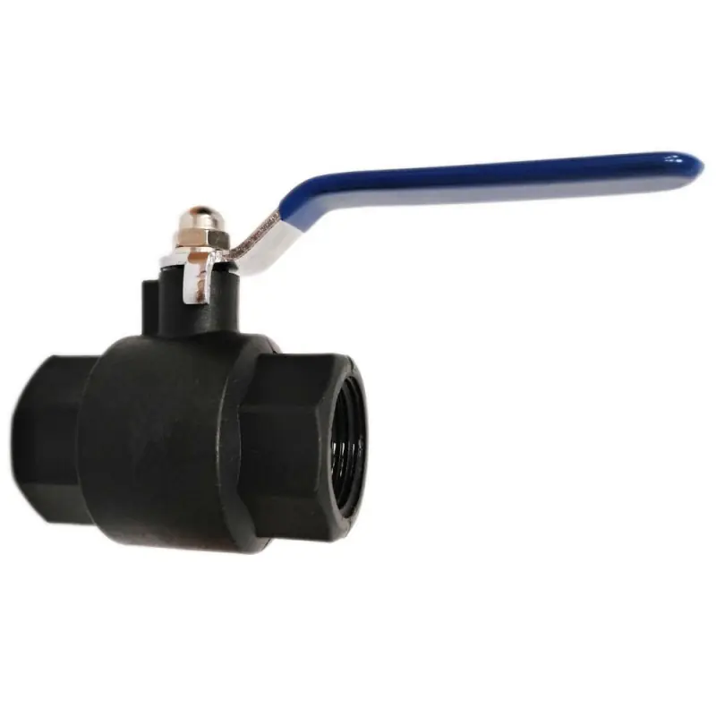 Valvula Esfera fontaneria antihielo 1/2'' Polipropileno negro, maneta metal Marca Reconocida