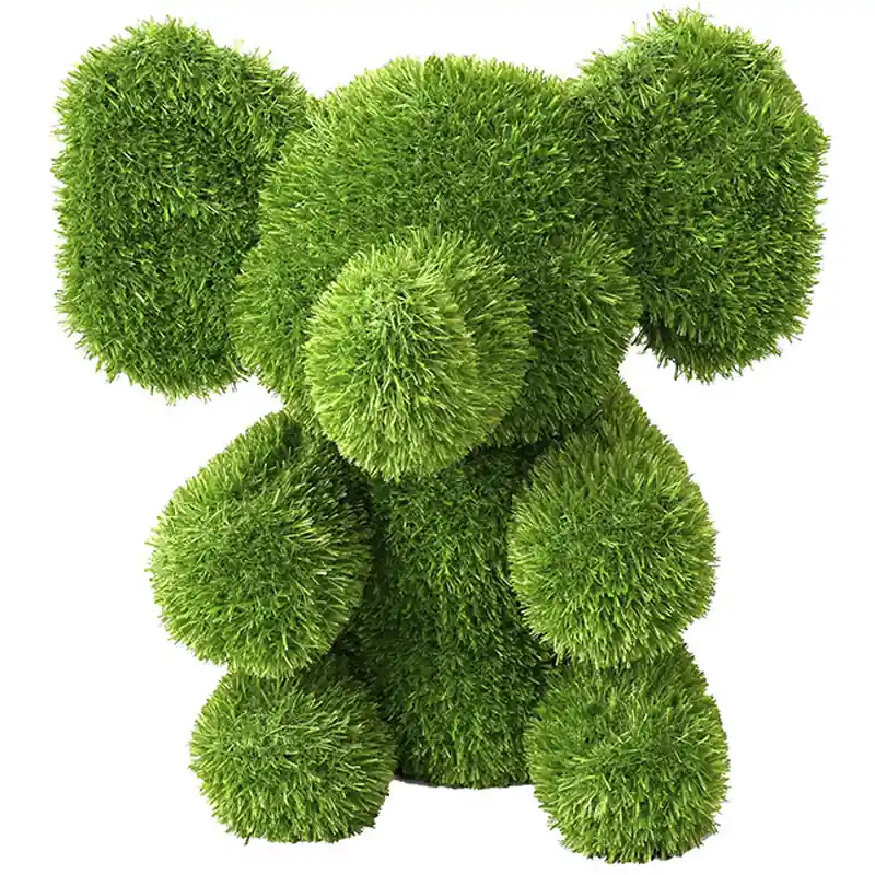 Figura de Césped Artificial Elefante Sentado 33x33x35 cm para Decoración | Ideal para Jardín, Terraza y Hogar Venta Final
