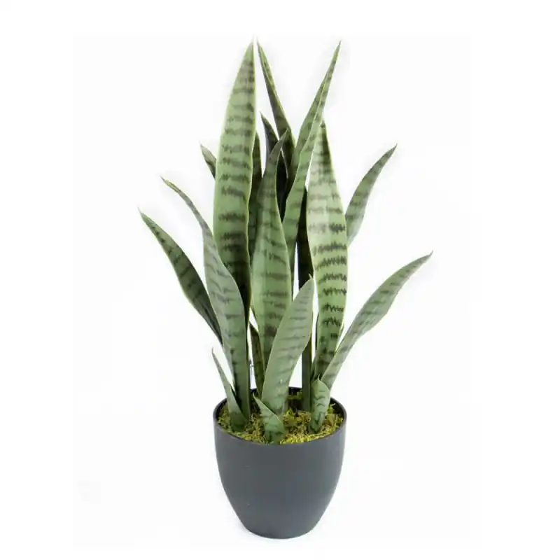 Máxima Calidad Planta Artificial Sansevieria 70cm con Macetero | Plantas de Plástico para Decoración de Jardín Interior y Exterior