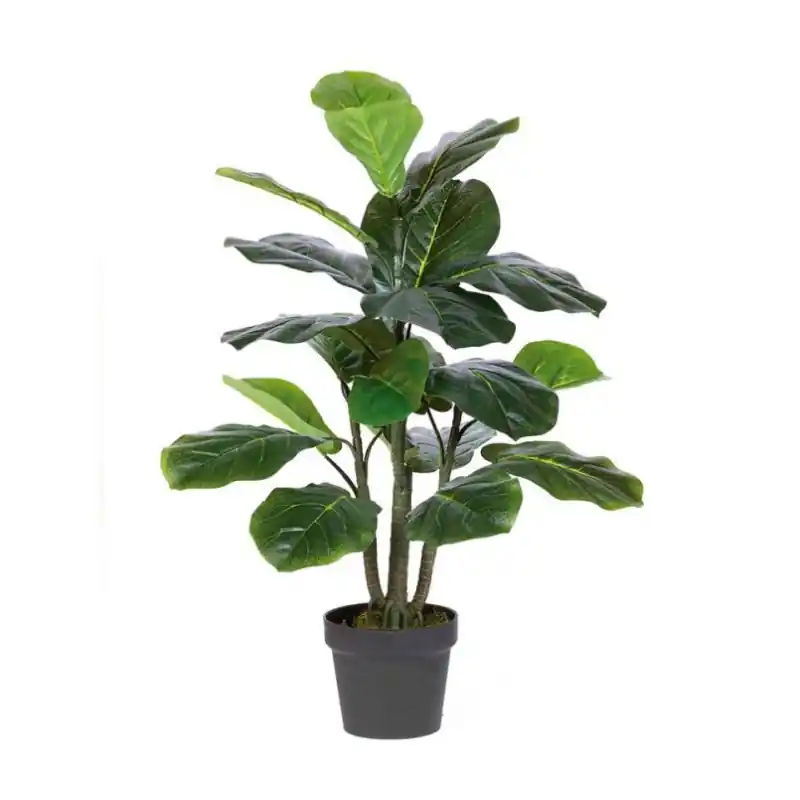 Planta Artificial Ficus Lyrata 90cm con Macetero | Plantas de Plástico para Decoración de Jardín Interior y Exterior Favorito De Clientes