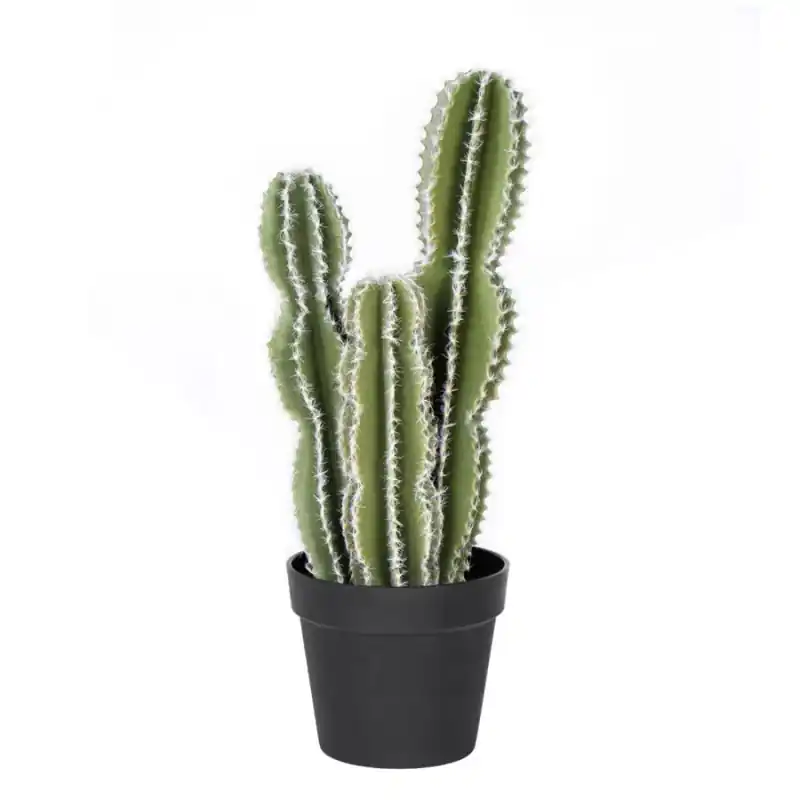 Artesanal Planta Artificial Captus Castillos Hadas 62cm con Macetero | Plantas de Plástico para Decoración de Jardín Interior y Exterior