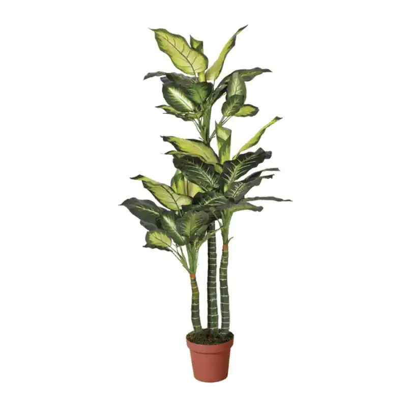 Planta Artificial Pata de Elefante 150cm con Macetero | Plantas de Plástico para Decoración de Jardín Interior y Exterior Premium