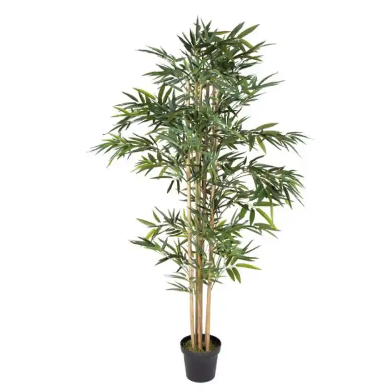 Más Vendido Planta Artificial Bambu 180cm con Macetero | Plantas de Plástico para Decoración de Jardín Interior y Exterior
