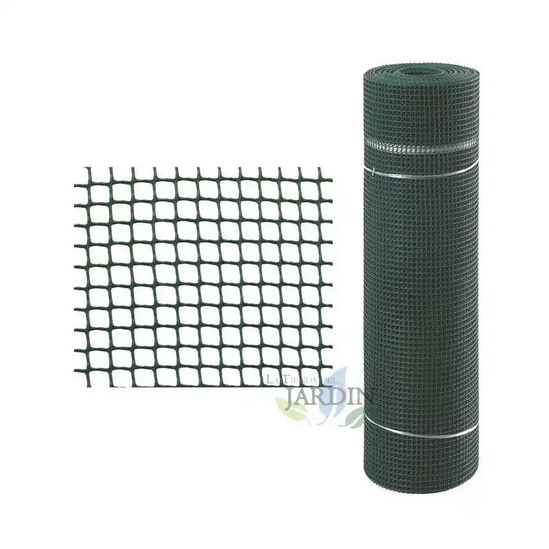 Malla de plástico verde 1 x 25 metros (11x11) ideal para cercados y jardinería Precio Rebajado